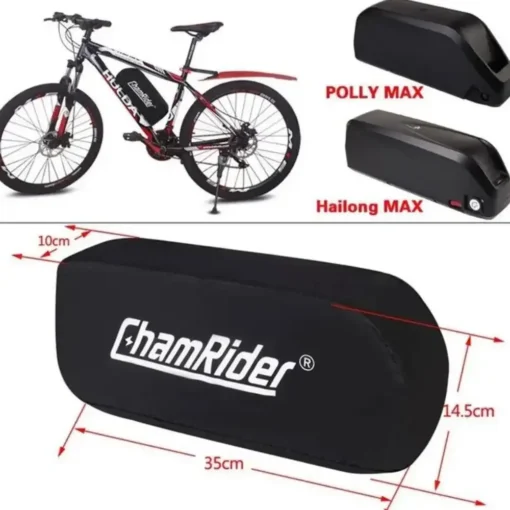E-bike downtube battery bag designed to protect and carry a frame-mounted battery