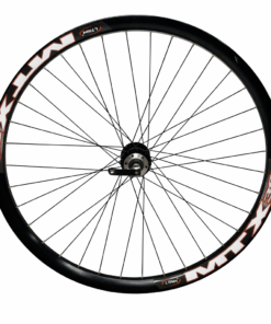 MTX front wheel quick release hub detail with 9mm axle and 100mm spacing
