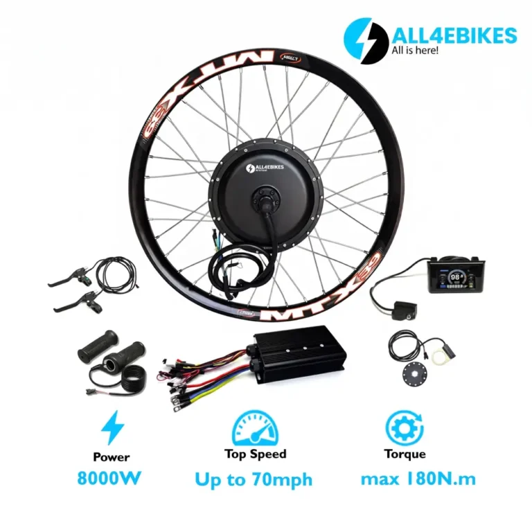 Rear hub motor 72V 8000W Conversion Kit